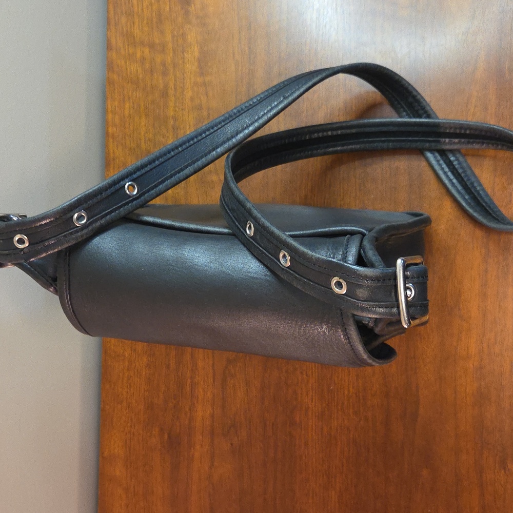 Coach Rambler's Legacy 9067 Leather Shoulder Crossbody Bag Purse Black Vintage - Picture 5 of 15